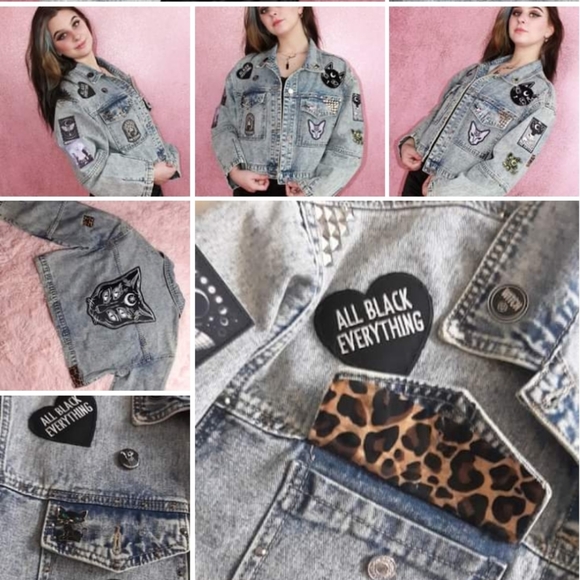 SOLD! Lucipurr! Custom witchy kitty vintage jacket- ONE OF A KIND! - Picture 10 of 16